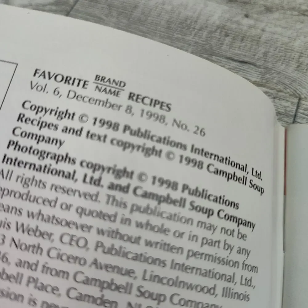 Campbells Holiday Classics‎ 60 Fast Festive Recipes Cookbook Booklet 1998
